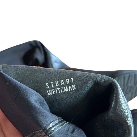 STUART WEITZMAN 5050 Leather OTK Boot Black Sz 5 - Picture 12 of 14